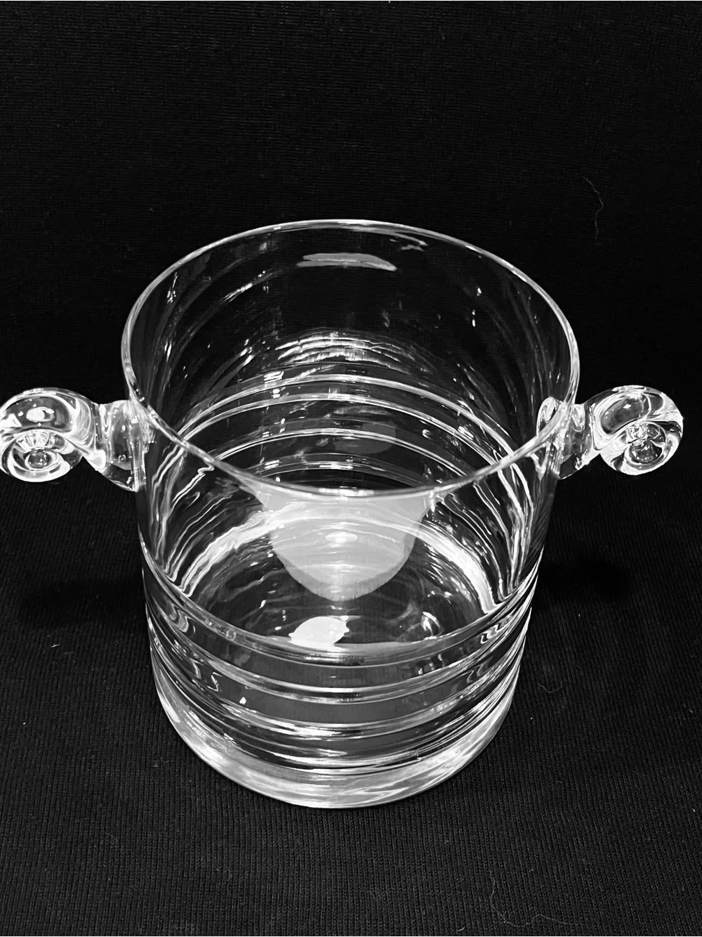 Vintage 1950’s Ice Bucket Hand Cut Crystal Made in Hungary 5.25” Tall